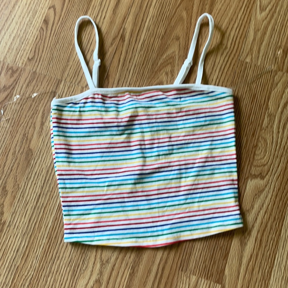 Rainbow crop top cami